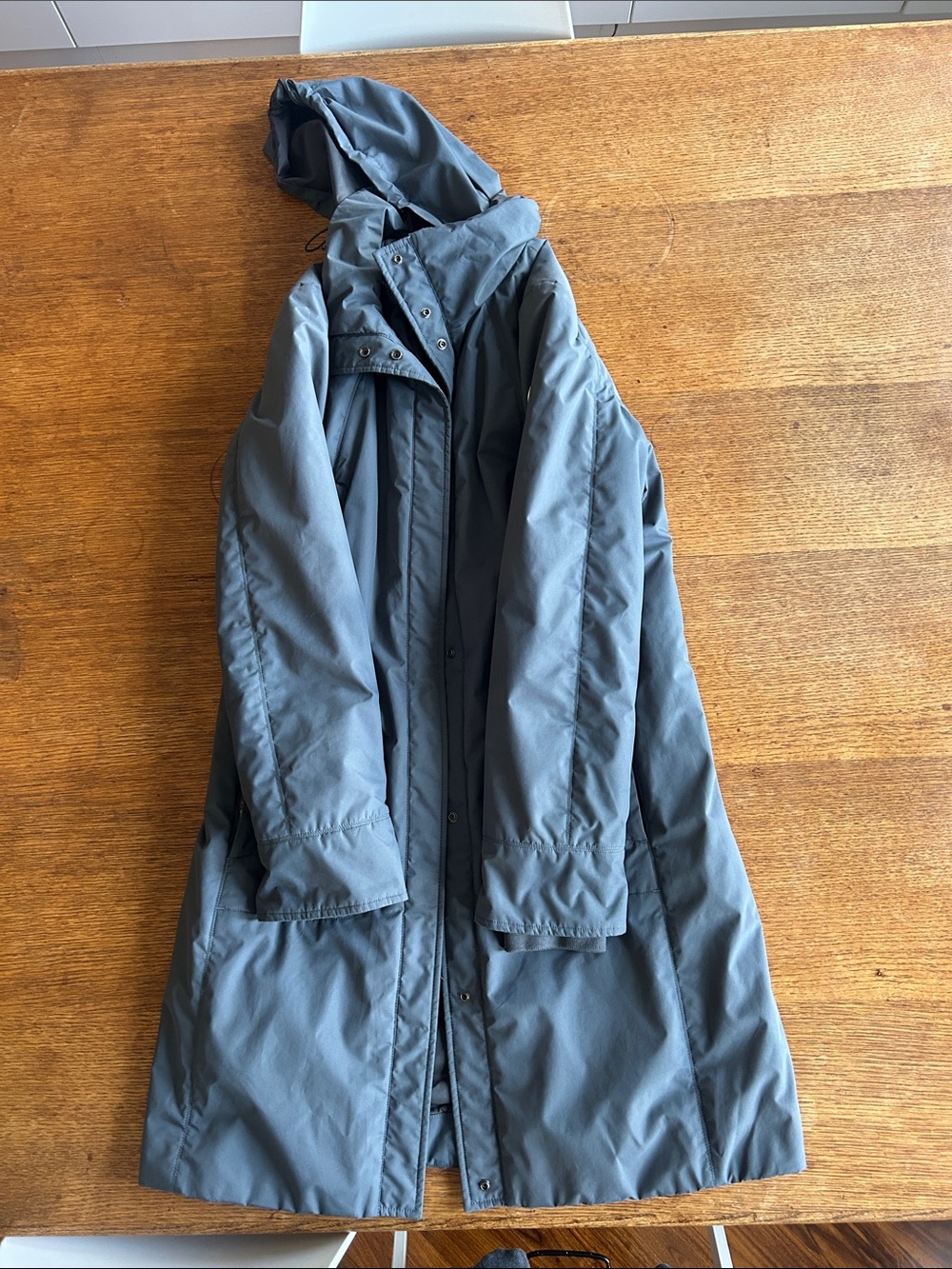 Women’s postcard  Hooded Winter Coat - Gray small
